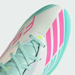 adidas Fußballschuhe|Fußballschuhe<· F50 MESSI ELITE Firm Ground Fußballschuh Cloud White / Lucid Pink / Flash Aqua