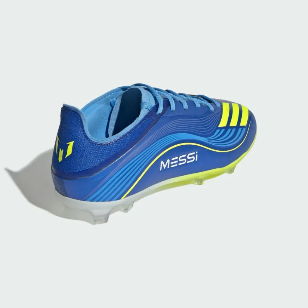 adidas Fußballschuhe<· F50 Messi Elite Kids Fußballschuh, Royal Blue / Solar Yellow / Semi Blue Burst