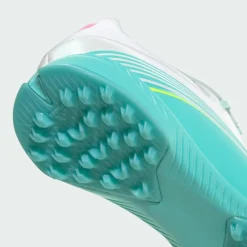 adidas Fußballschuhe|Fußballschuhe<· F50 MESSI LEAGUE Turf Fußballschuh Cloud White / Lucid Pink / Flash Aqua