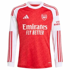 adidas Trikots<· FC Arsenal 25/26 Long Sleeve Heimtrikot Better Scarlet / White