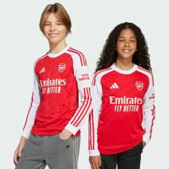 adidas Trikots<· FC Arsenal 25/26 Long Sleeve Heimtrikot Better Scarlet / White