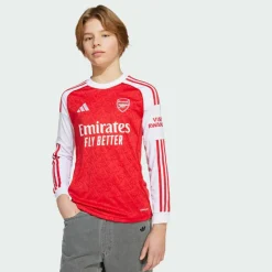 adidas Trikots<· FC Arsenal 25/26 Long Sleeve Heimtrikot Better Scarlet / White