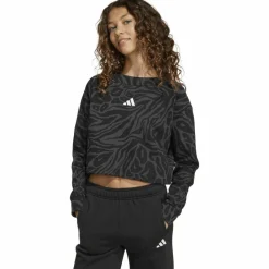 adidas Pullover & Sweats<· FUTURE ICONS CROPPED black-carbon-white