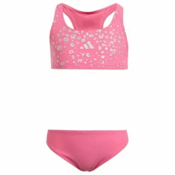 adidas Schwimmen<· Glitzer Bikini Set für Kinder Pink Fusion