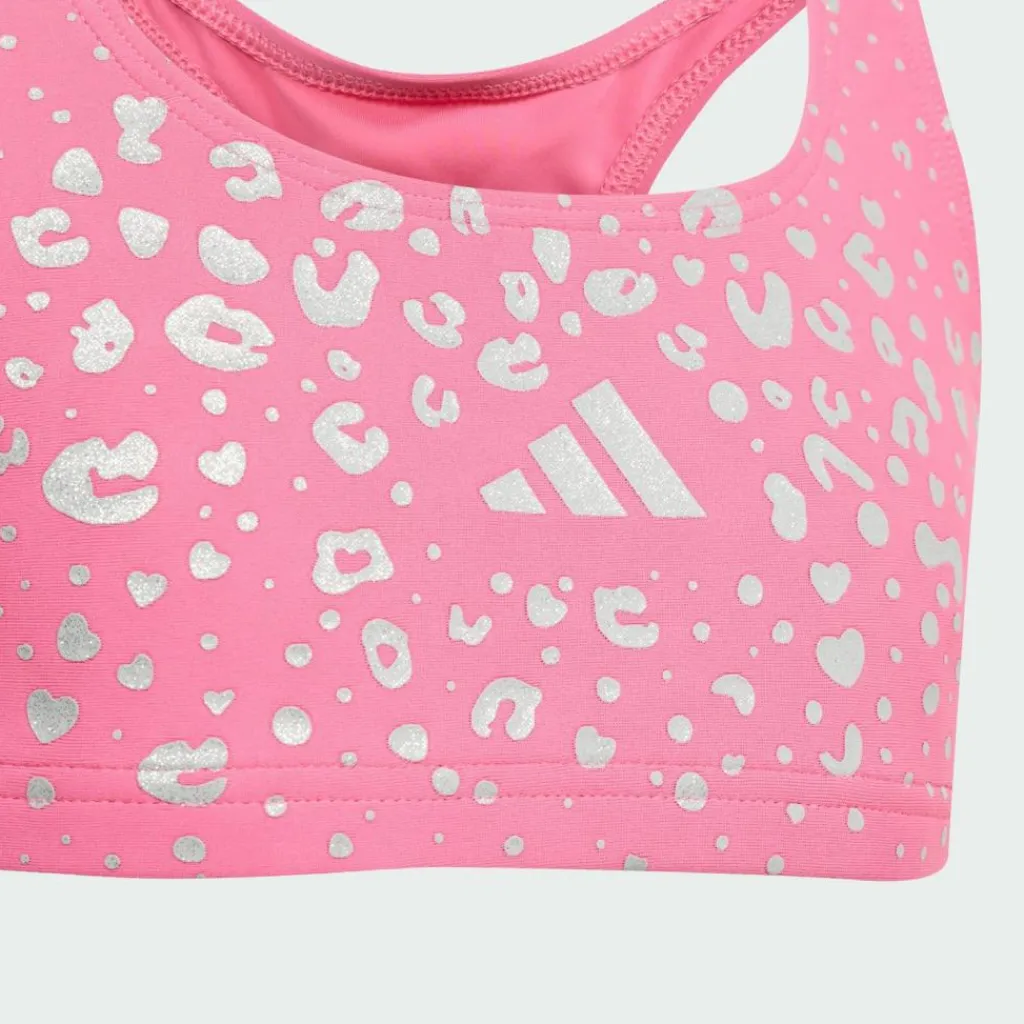 adidas Schwimmen<· Glitzer Bikini Set für Kinder Pink Fusion