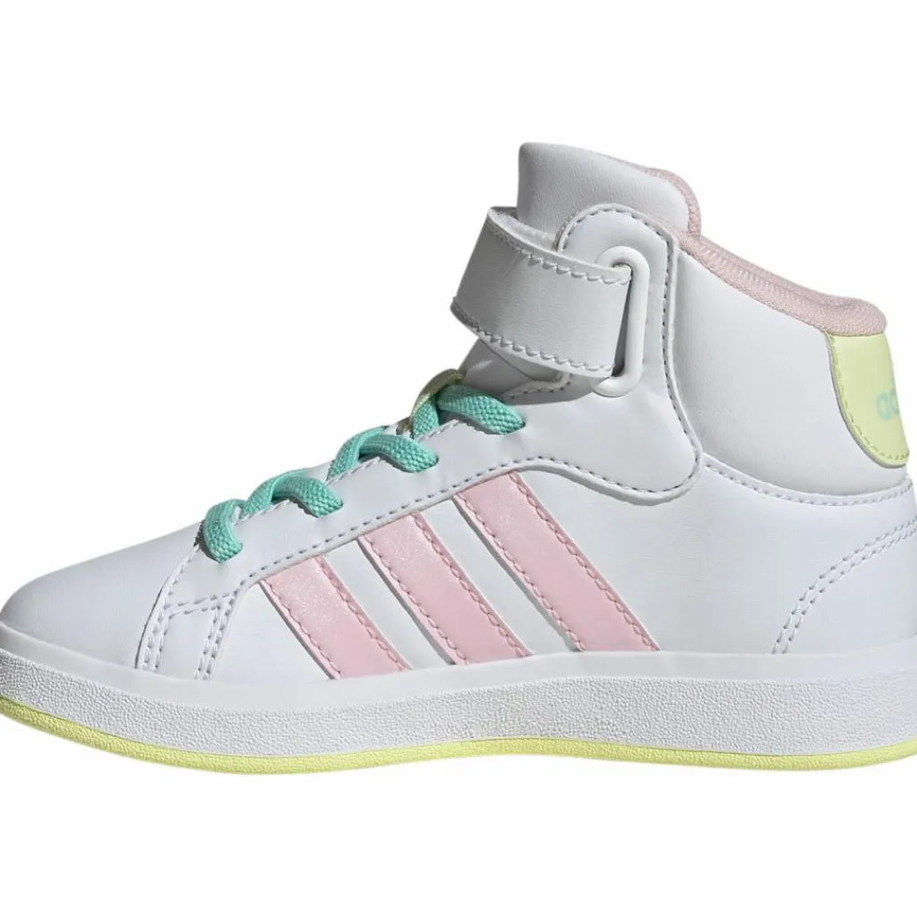 adidas Sneaker<· GRAND COURT MID ftwr white-clear pink-ice yellow