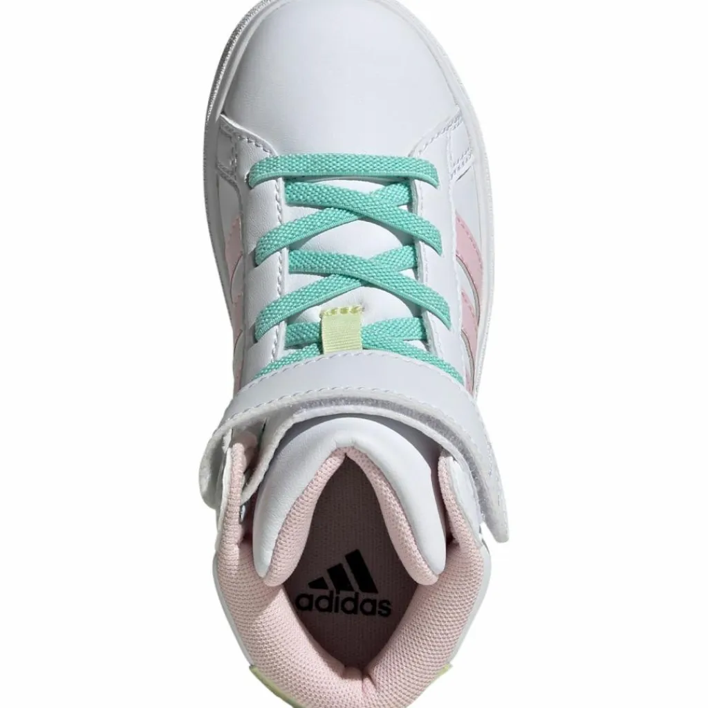 adidas Sneaker<· GRAND COURT MID ftwr white-clear pink-ice yellow