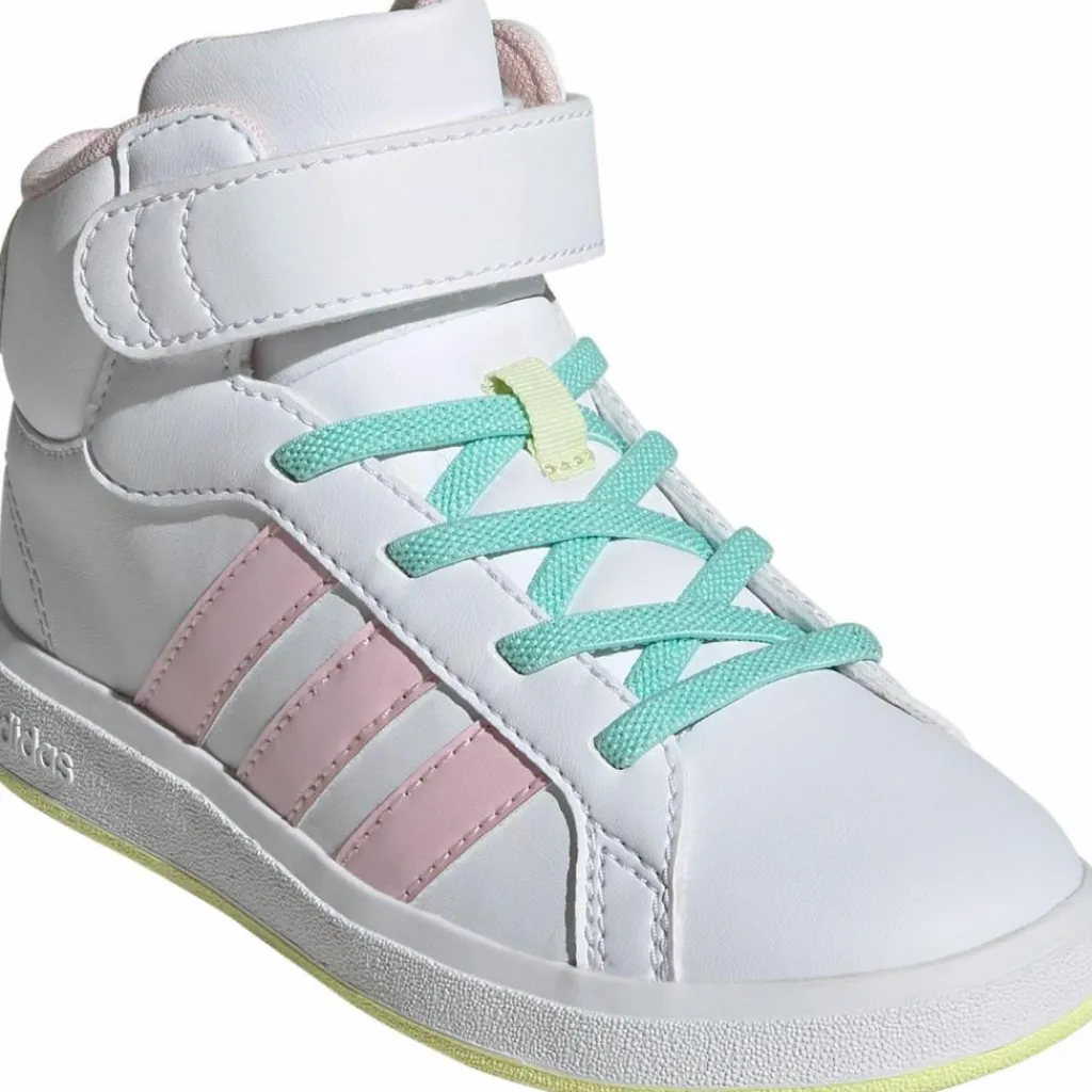 adidas Sneaker<· GRAND COURT MID ftwr white-clear pink-ice yellow