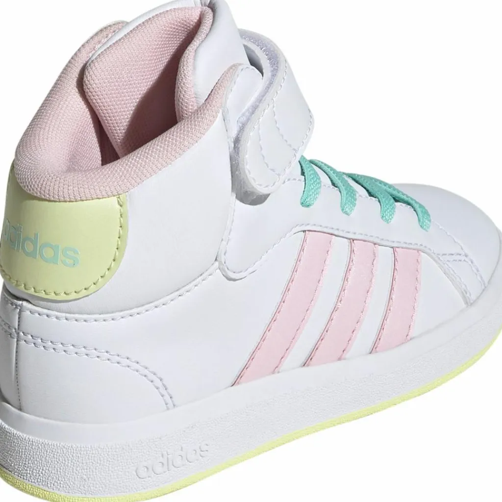 adidas Sneaker<· GRAND COURT MID ftwr white-clear pink-ice yellow