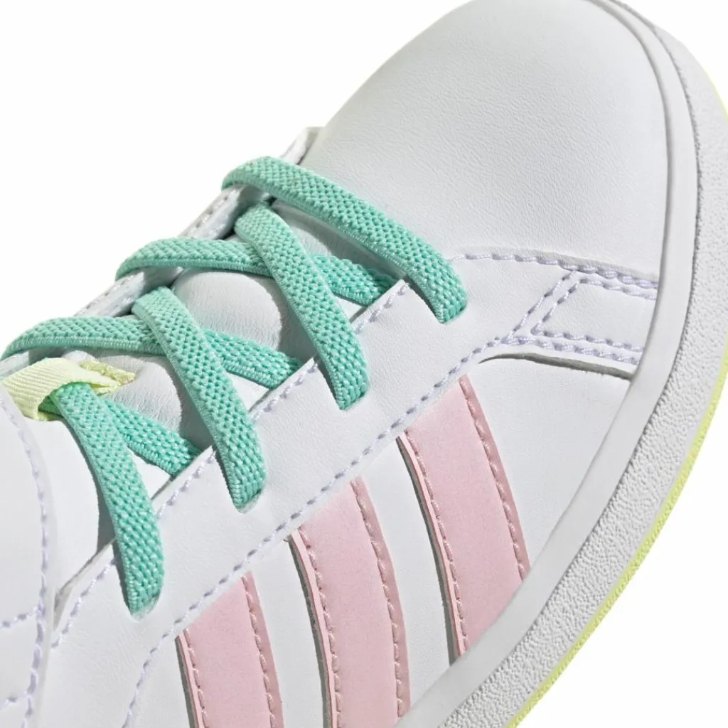 adidas Sneaker<· GRAND COURT MID ftwr white-clear pink-ice yellow
