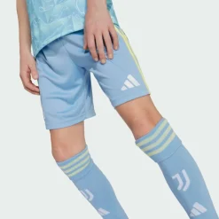 adidas Fußball|Hosen<· Juventus Turin 25/26 Kids Auswärtsshorts Ash Blue
