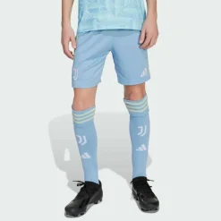 adidas Fußball|Hosen<· Juventus Turin 25/26 Kids Auswärtsshorts Ash Blue