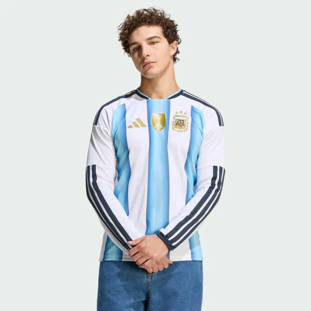 adidas Trikots<· Langärmeliges Heimtrikot Argentina 26 White / Icey Blue / Light Blue