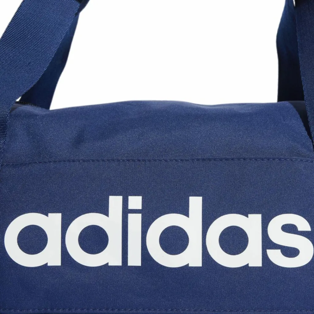 adidas Taschen<· LINEAR DUFFEL XSMALL dark blue-white