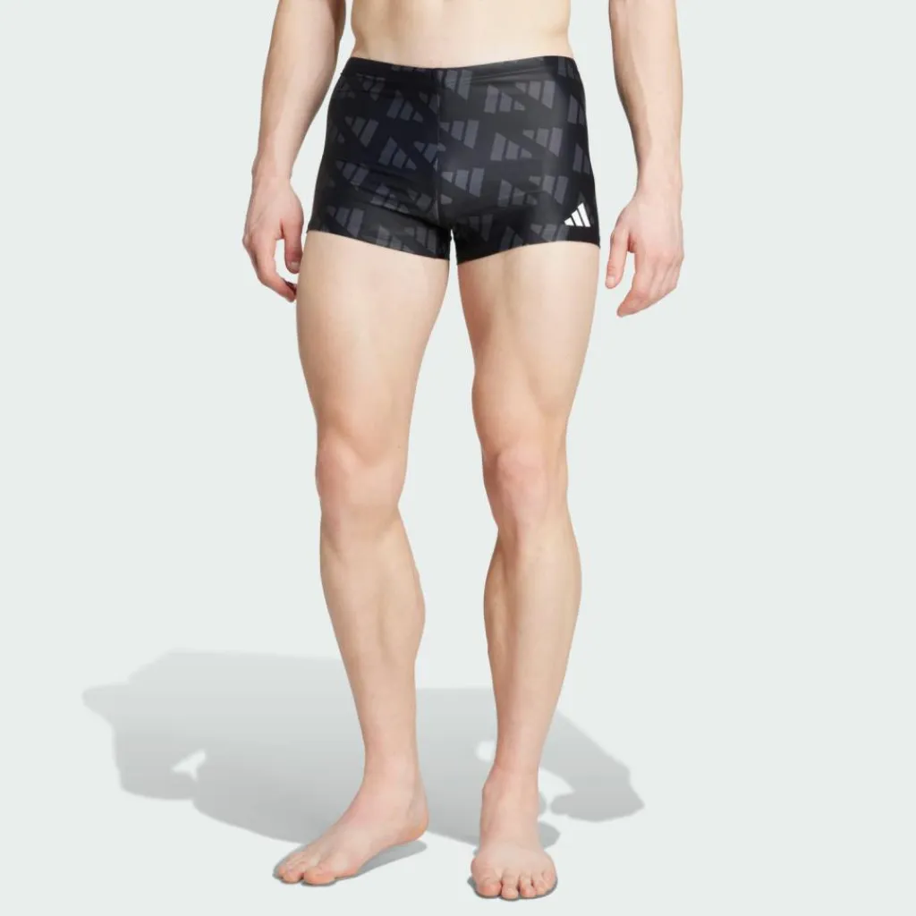adidas Schwimmen<· Logo Graphic 2 Inch Boxer-Badehose Black / Carbon