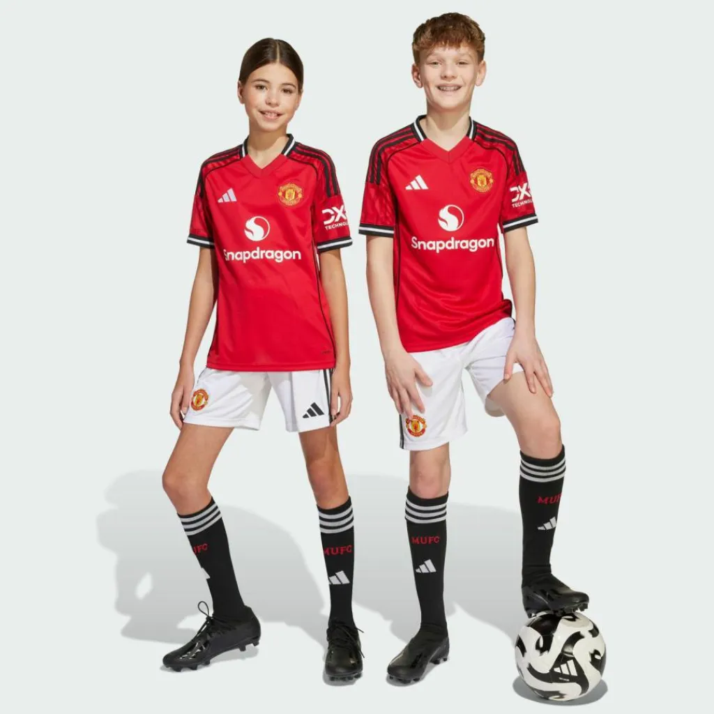 adidas Shorts<· Manchester United 25/26 Kids Heimshorts White
