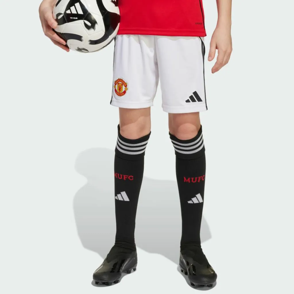 adidas Shorts<· Manchester United 25/26 Kids Heimshorts White