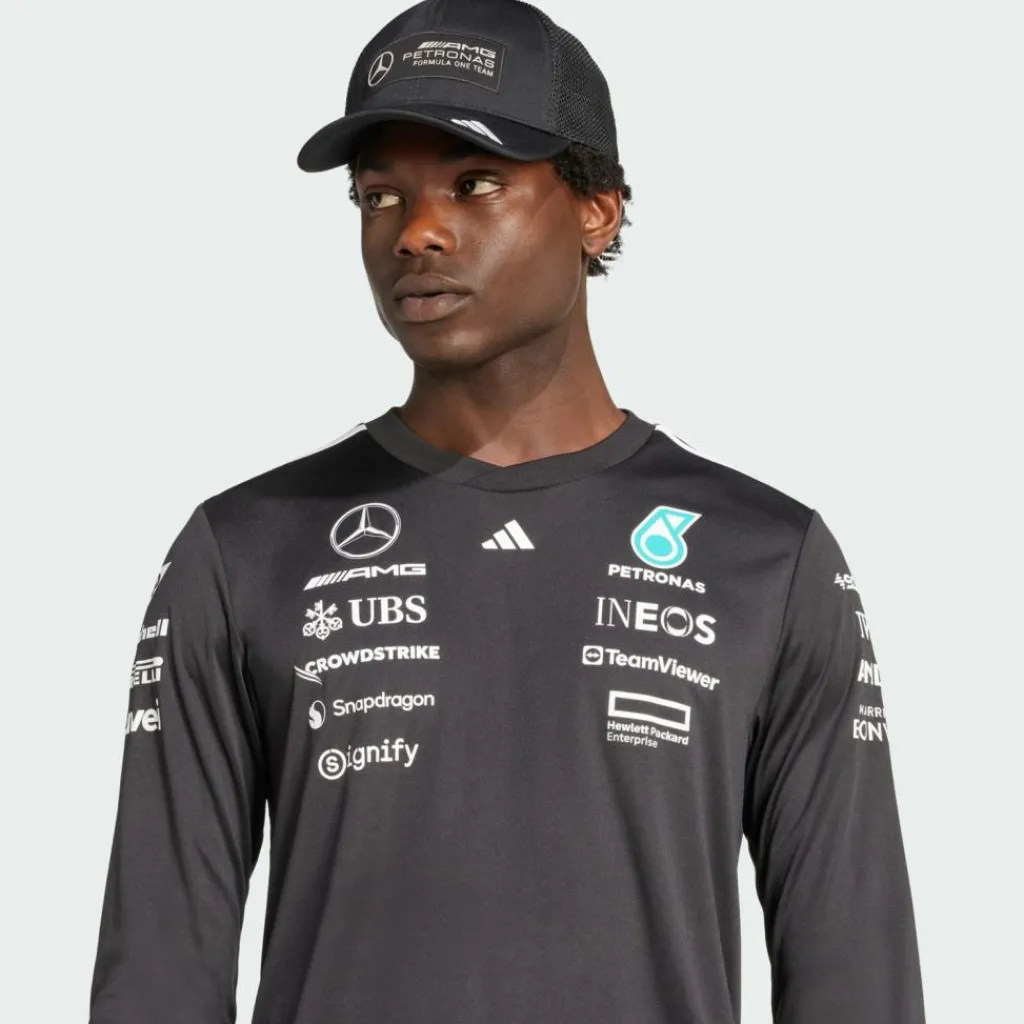 adidas Tops & Tanks<· MERCEDES - AMG PETRONAS FORMULA ONE Black / White