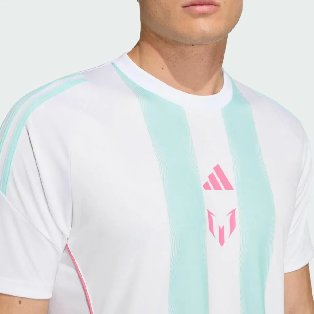 adidas Trikots<· Messi Trainingstrikot White / Semi Flash Aqua