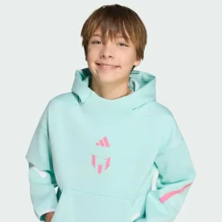 adidas Fußball|Pullover & Sweats<· MESSI ZNE HOODIE KIDS Sweatshirt Semi Flash Aqua