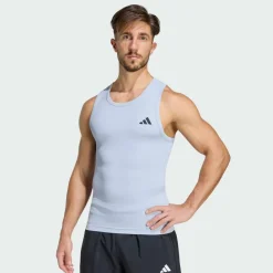 adidas Tops & Tanks<· POWER ESSENTIALS WORKOUT RIB TANKTOP Halo Silver