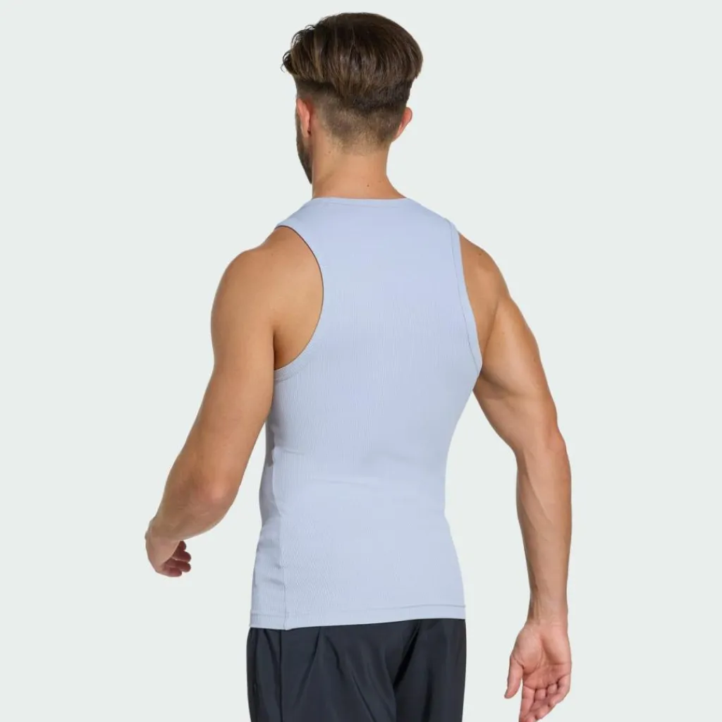 adidas Tops & Tanks<· POWER ESSENTIALS WORKOUT RIB TANKTOP Halo Silver