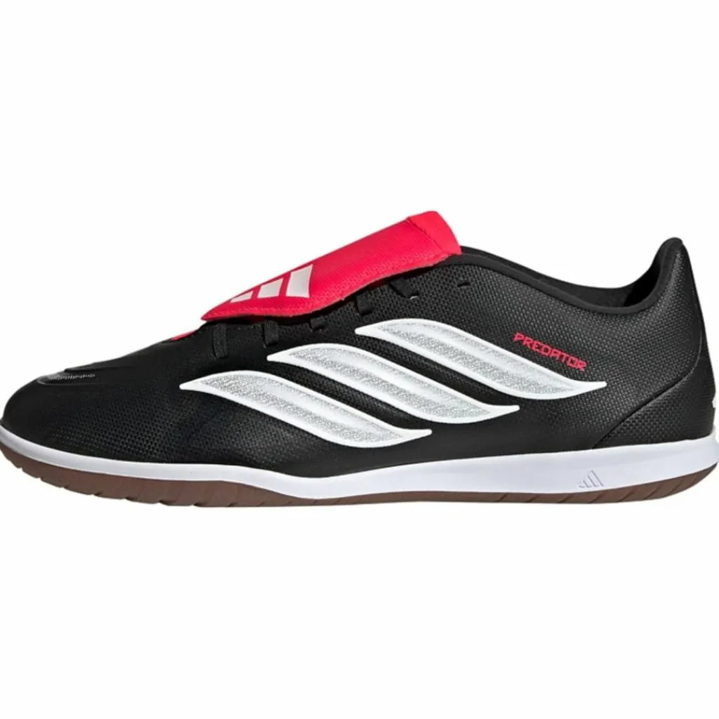 adidas Fußballschuhe|Hallenschuhe<· PREDATOR CLUB Sala Fold-Over Tongue Core Black / Cloud White / Lucid Red
