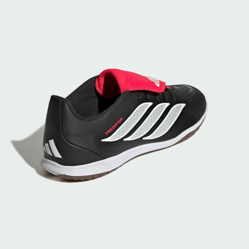 adidas Fußballschuhe|Hallenschuhe<· PREDATOR CLUB Sala Fold-Over Tongue Core Black / Cloud White / Lucid Red