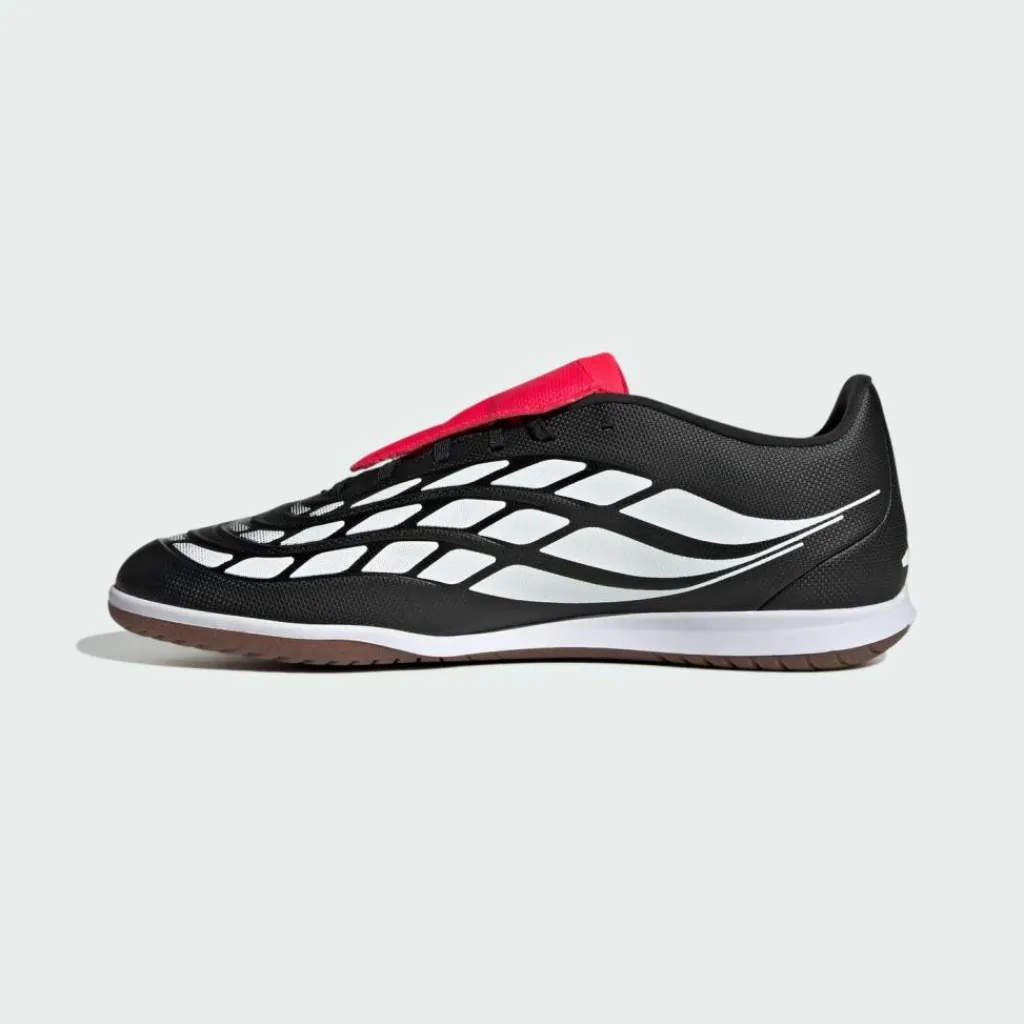 adidas Fußballschuhe|Hallenschuhe<· PREDATOR CLUB Sala Fold-Over Tongue Core Black / Cloud White / Lucid Red
