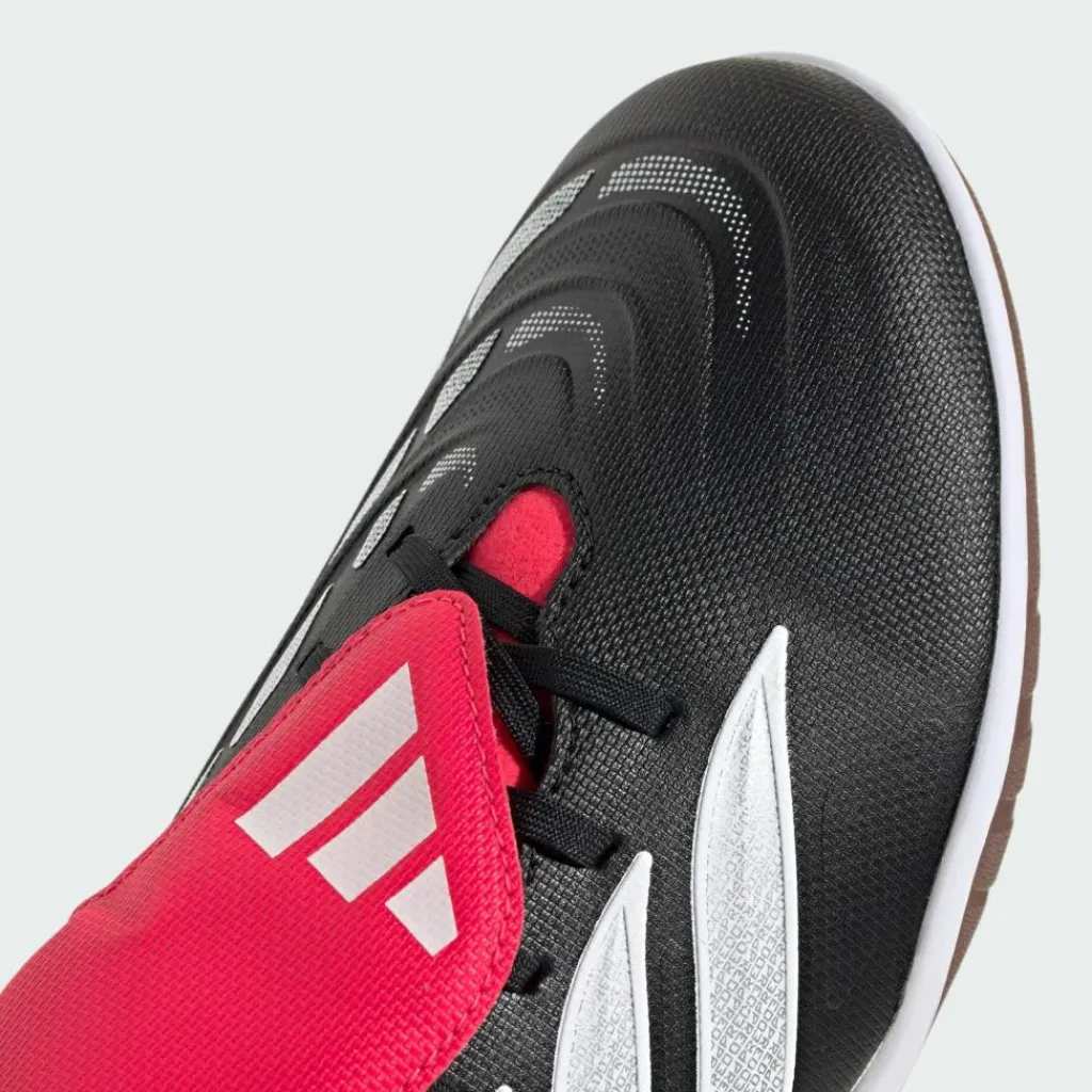adidas Fußballschuhe|Hallenschuhe<· PREDATOR CLUB Sala Fold-Over Tongue Core Black / Cloud White / Lucid Red