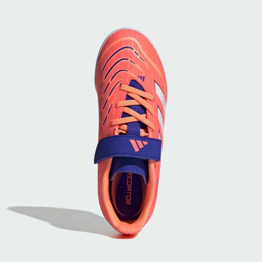 adidas Fußballschuhe<· Predator Club Kids Fußballschuh, Signal Coral / Cloud White / Beam Orange