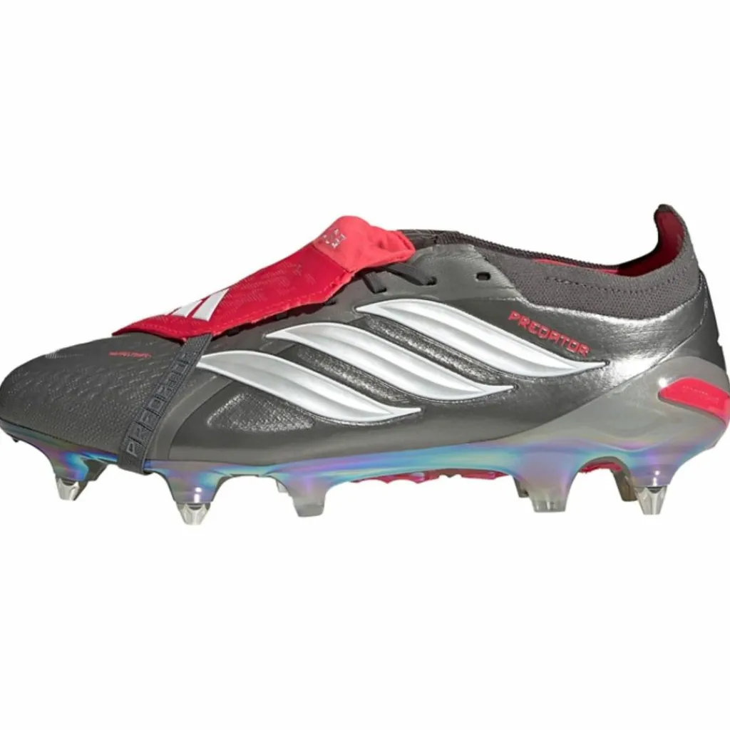 adidas Fußballschuhe|Fußballschuhe<· PREDATOR ELITE Fußballschuh mit Iron Metallic / Cloud White / Lucid Red