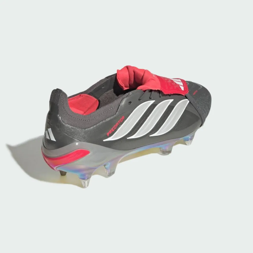 adidas Fußballschuhe|Fußballschuhe<· PREDATOR ELITE Fußballschuh mit Iron Metallic / Cloud White / Lucid Red
