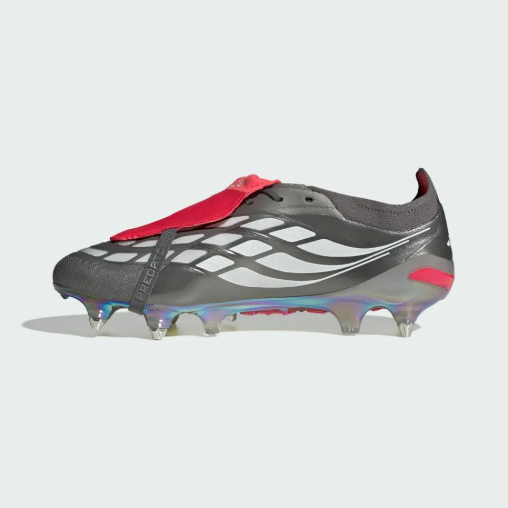 adidas Fußballschuhe|Fußballschuhe<· PREDATOR ELITE Fußballschuh mit Iron Metallic / Cloud White / Lucid Red