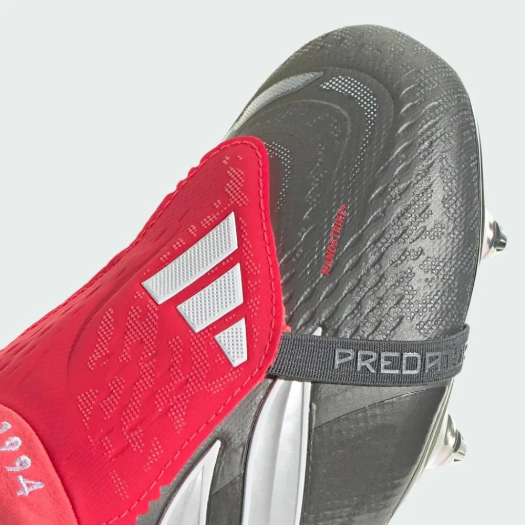 adidas Fußballschuhe|Fußballschuhe<· PREDATOR ELITE Fußballschuh mit Iron Metallic / Cloud White / Lucid Red