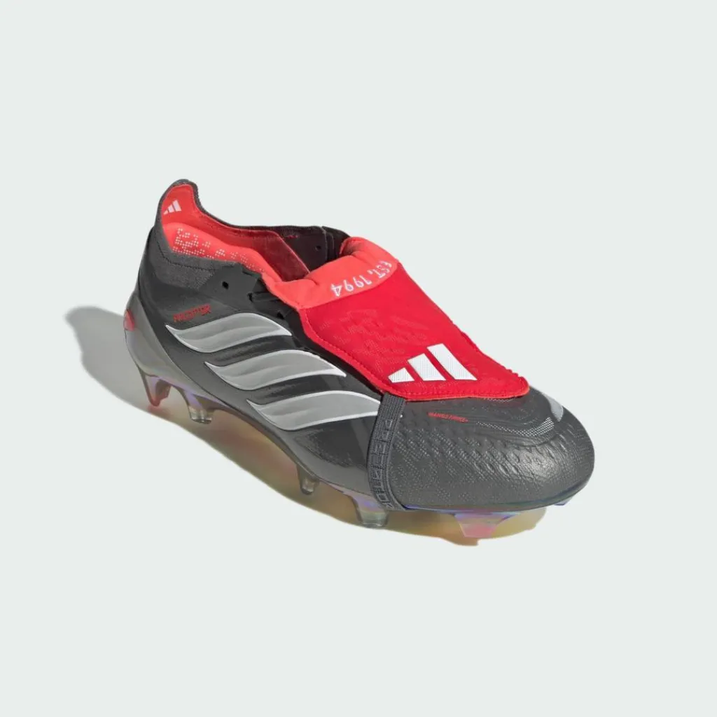 adidas Fußballschuhe|Fußballschuhe<· PREDATOR ELITE Fußballschuh mit Iron Metallic / Cloud White / Lucid Red