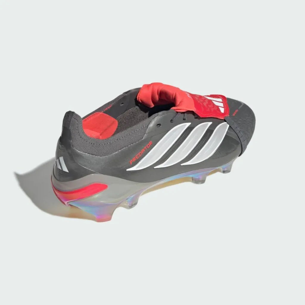 adidas Fußballschuhe|Fußballschuhe<· PREDATOR ELITE Fußballschuh mit Iron Metallic / Cloud White / Lucid Red