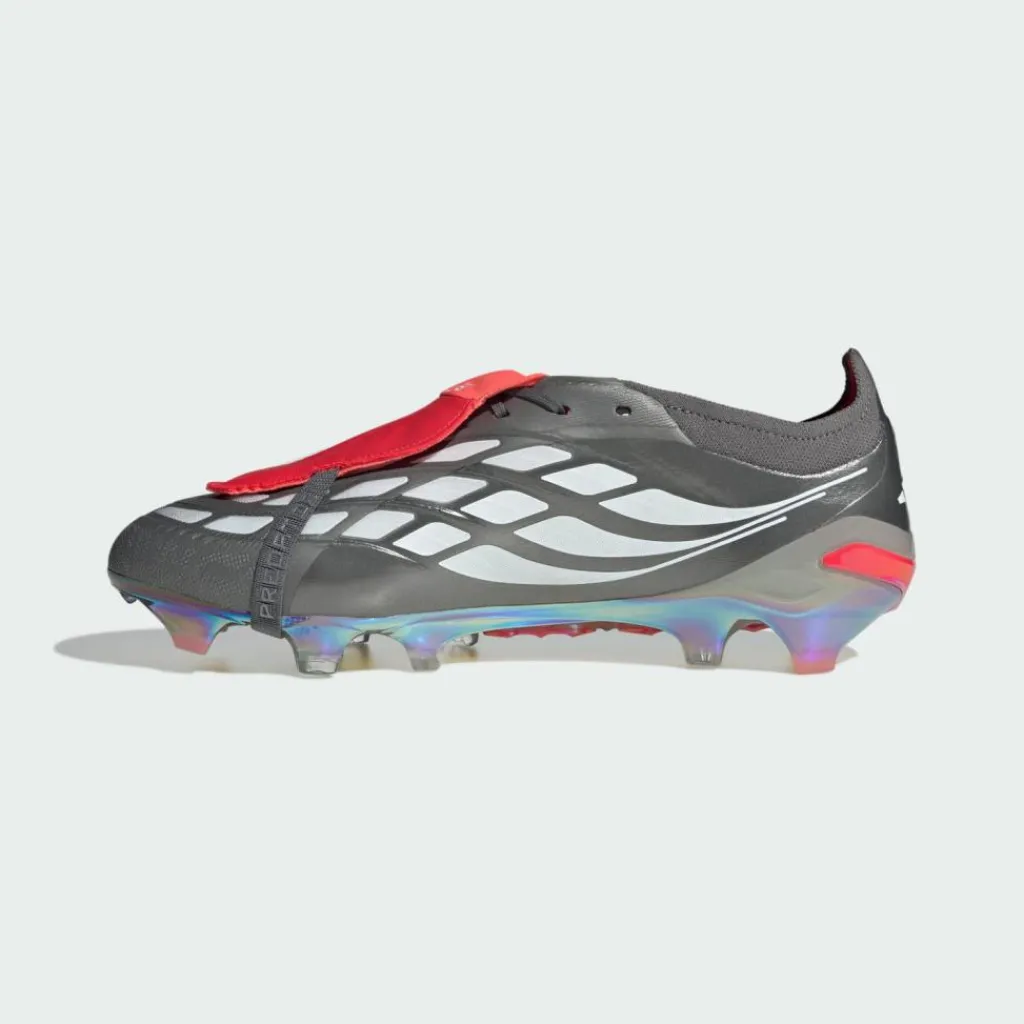 adidas Fußballschuhe|Fußballschuhe<· PREDATOR ELITE Fußballschuh mit Iron Metallic / Cloud White / Lucid Red