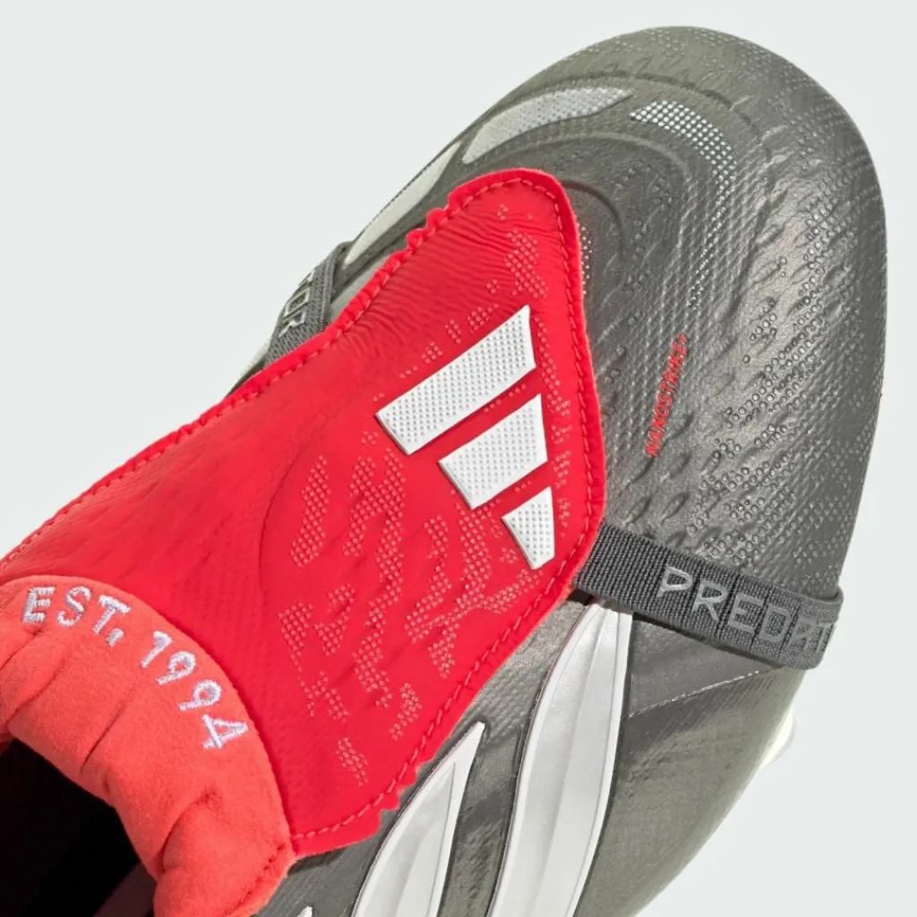 adidas Fußballschuhe|Fußballschuhe<· PREDATOR ELITE Fußballschuh mit Iron Metallic / Cloud White / Lucid Red