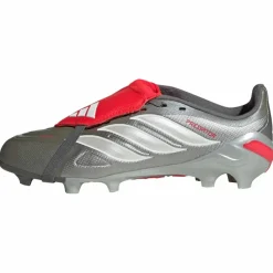 adidas Fußballschuhe<· PREDATOR LEAGUE Fold-Over Tongue Firm Iron Metallic / Zero Metalic / Lucid Red