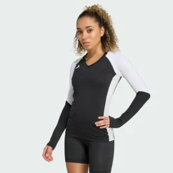 adidas Volleyball<· Quickset Langärmeliges Volleyballtrikot Black