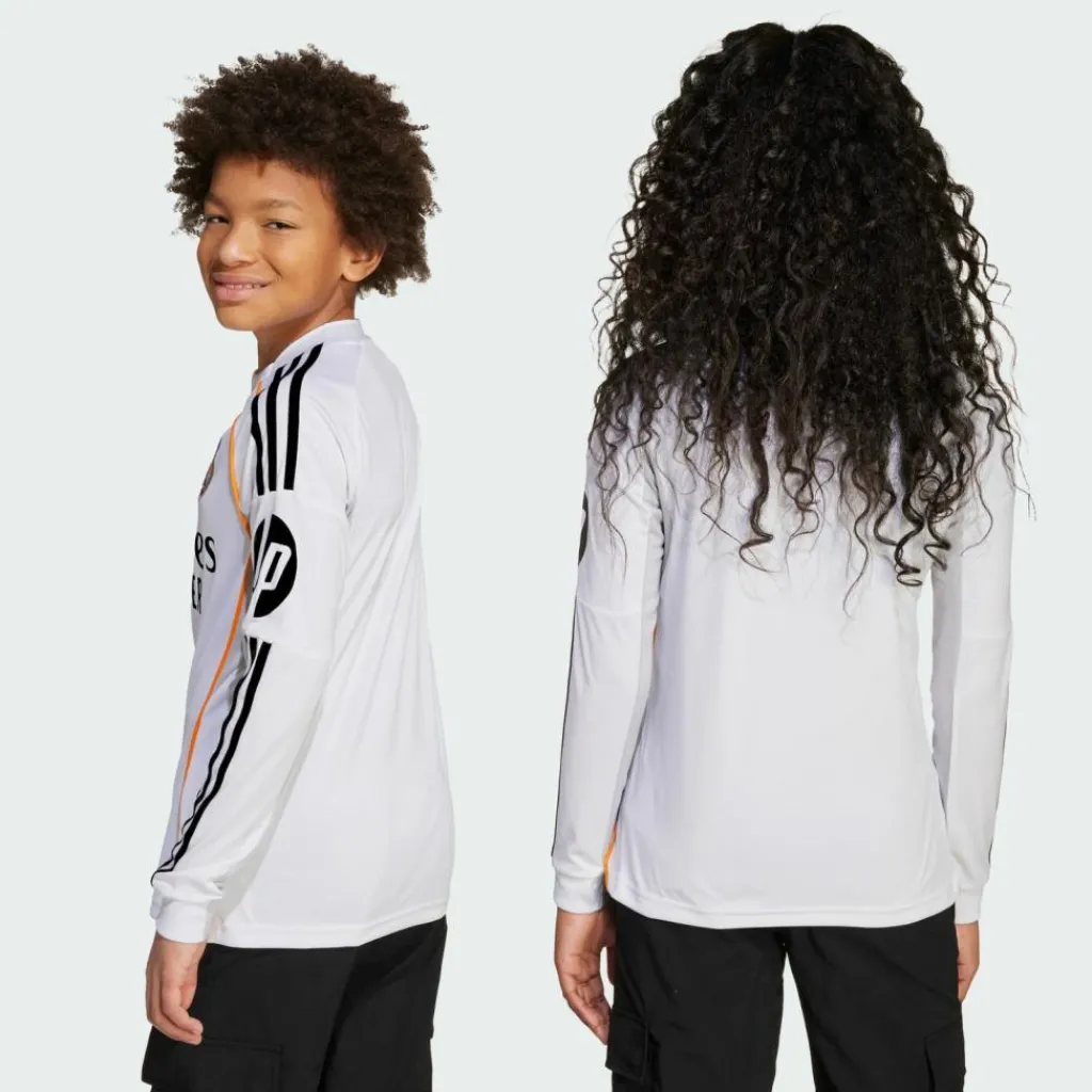 adidas Trikots<· Real Madrid 25/26 Long Sleeve Kids White