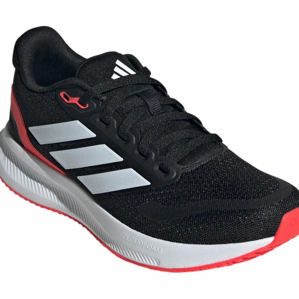 adidas Laufen|Laufschuhe<· Runfalcon 5 Jr core black-ftwr white-lucid red