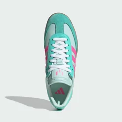 adidas Fußball|Fußball<· Samba Messi Schuh Halo Mint / Lucid Pink / Gum