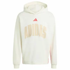 adidas Pullover & Sweats<· STADIUM GRAPHIC HOODIE. Off White / Pure Ruby