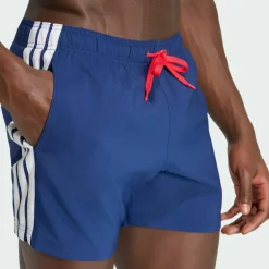 adidas Schwimmen<· 3-Stripes5-InchBadeshorts Dark Blue / Pure Ruby