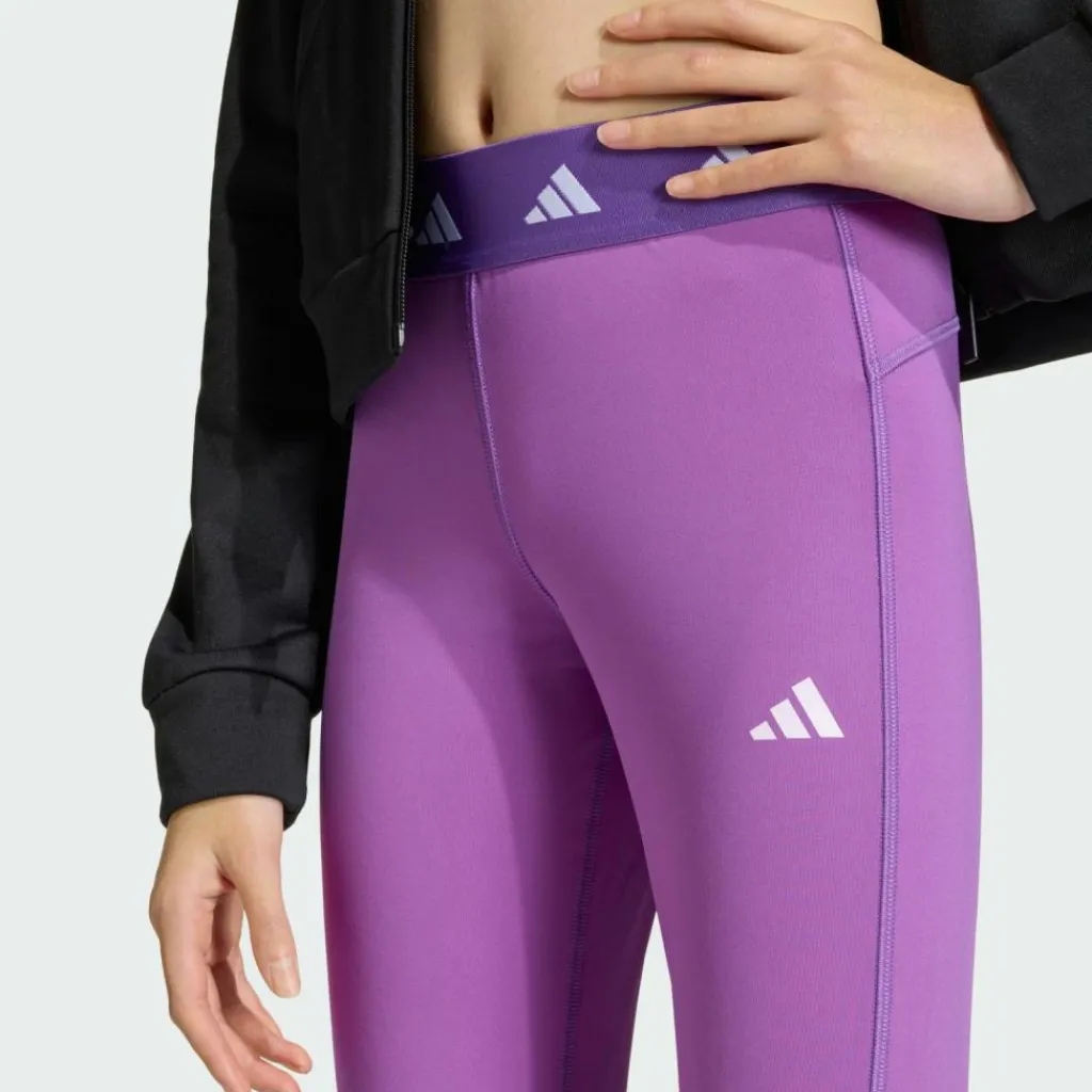 adidas Hosen<· TECHFIT Kids 7/8-Leggings Active Purple / White