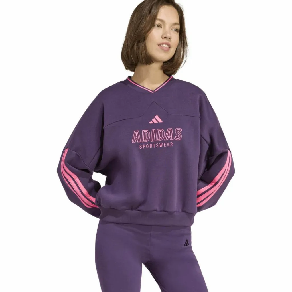 adidas Pullover & Sweats<· Tiro aurora plum-lucid pink