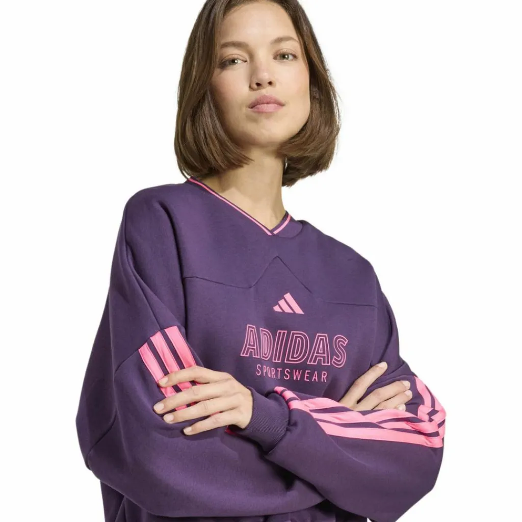 adidas Pullover & Sweats<· Tiro aurora plum-lucid pink