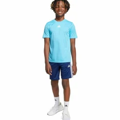 adidas Trainingsanzüge<· TRAIN ESSENTIALS 3 STRIPES bright cyan-white